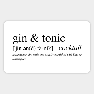 The Gin and Tonic Cocktail Magnet